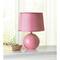 15.5&#x27;&#x27; Pink Round Base Table Lamp